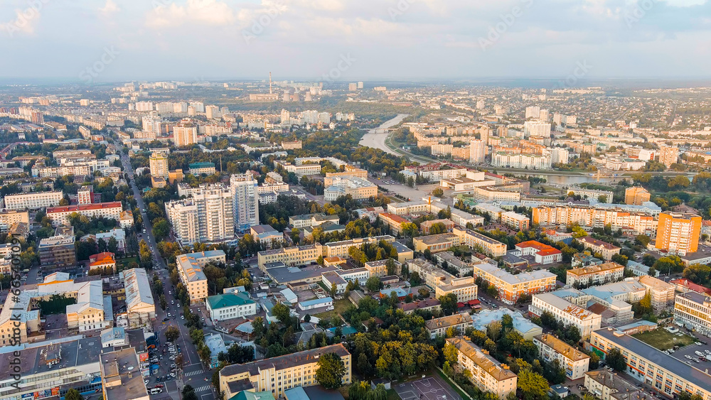 Oryol, Russia. History Center. View of the city from the air. Summer, Aerial View