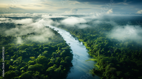 Aerial View of the Amazon Rainforest © Fauzia