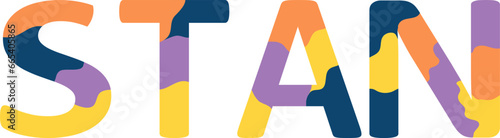 Stan Colorful 3d Abstract Text name