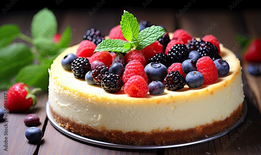 Lemon Cheesecake with Fresh Berries. Lemon Cheesecake with Fresh Berries.
