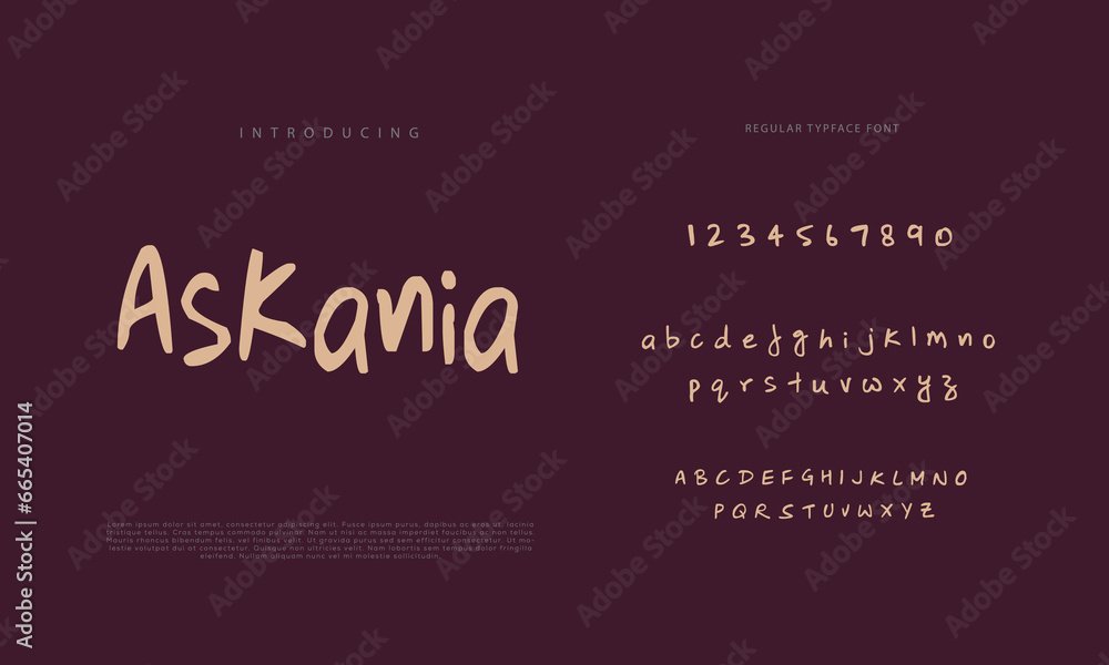 Handwritten Script font. Hand drawn brush style modern calligraphy cursive typeface. Hand Lettering and Custom Typography alphabet for Designs: Logo, Greeting Cards, Poster. Vector Brush type set.
