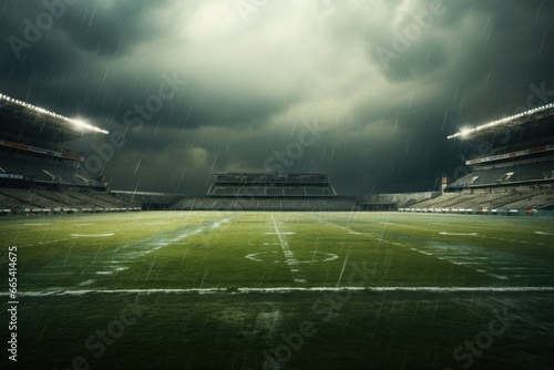 Wallpaper Mural Football field in rainy weather  Torontodigital.ca