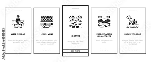 marine engineer boat mechanic onboarding mobile vector. industry nautical, ship shipping, vessel engine, machinery maritime, male worker marine engineer boat mechanic Illustrations