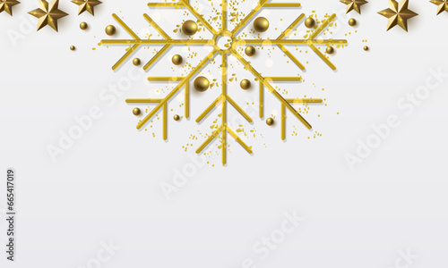 Merry Christmas and Happy New Year. Christmas background with beautiful decorations