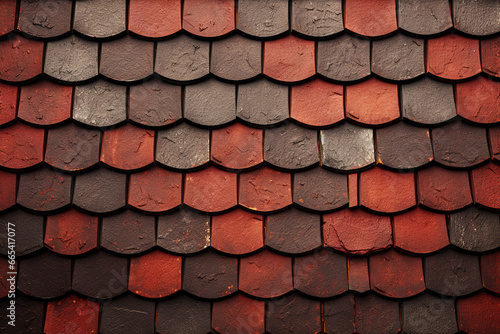 Shot of detail shot of gambrel roof tiles texture 