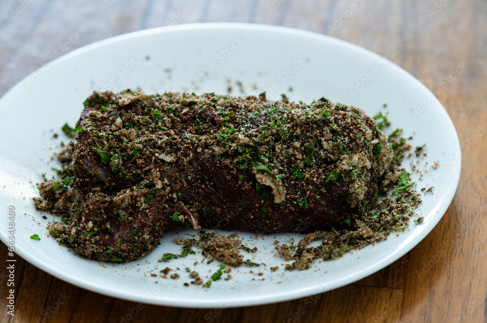 Marinated Venison Steak Ready to cook Marinated Venison Steak Ready to cook