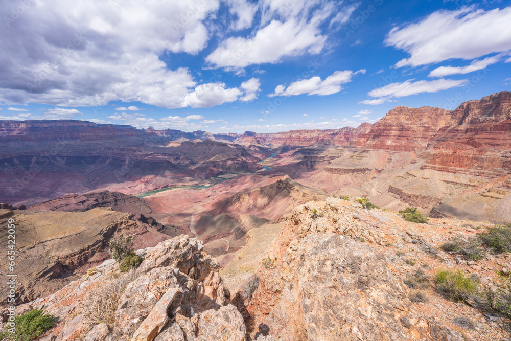 hiking the tanner trail in grand canyon national park, arizona, usa hiking the tanner trail in grand canyon national park, arizona, usa