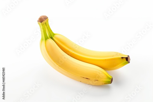  Bananas are isolated on a white background.