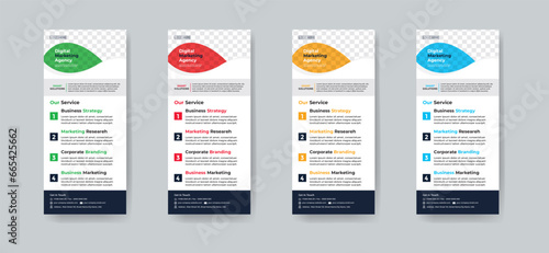 Modern creative corporate business dl flyer or rack card layout concept background flyer brochure cover template for grow up your business to the next level