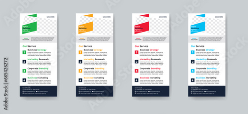 Modern creative corporate business dl flyer or rack card layout concept background flyer brochure cover template for grow up your business to the next level