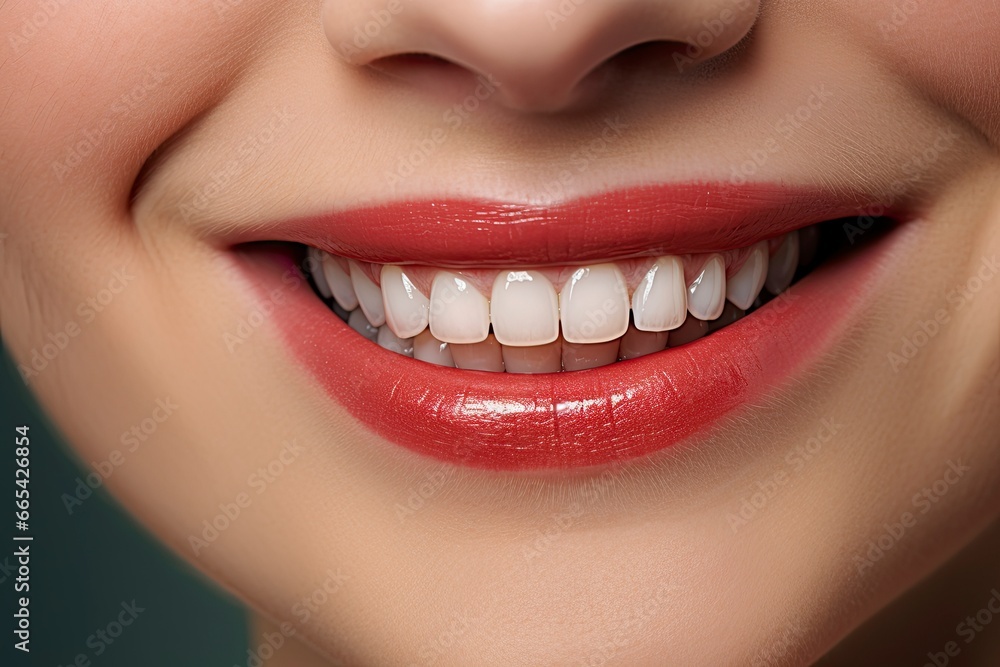 Close up of a smile with nice white teeth. Close up of a smile with nice white teeth.