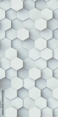 Fototapeta Naklejka Na Ścianę i Meble -  Volumetric hexagons at different levels. Background and backdrop for smartphone
