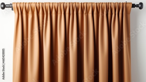 brown curtain on a white background © Yi_Studio