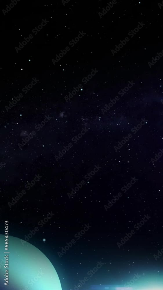 Planet CG Intro for Space Adventures Vertical Video Planet CG Intro for Space Adventures Vertical Video