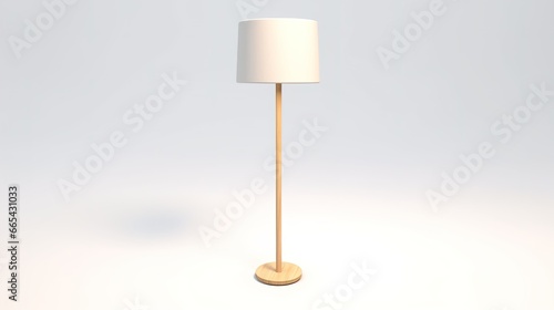 3d render illustration of  a simple white floor lamp