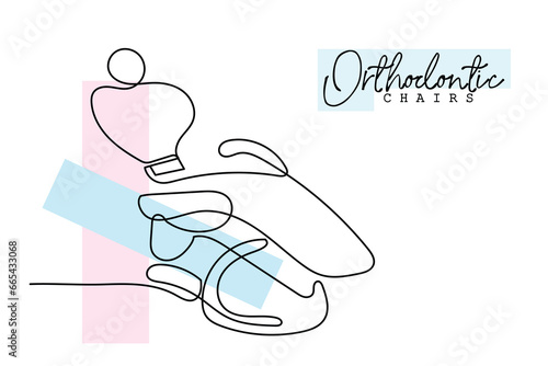  line art of Orthodontic treatment. Dentists day and respect for their services to humanity. Dental procedures vector art concept. Isolated vector of teeth and jaws. Retainers braces denture