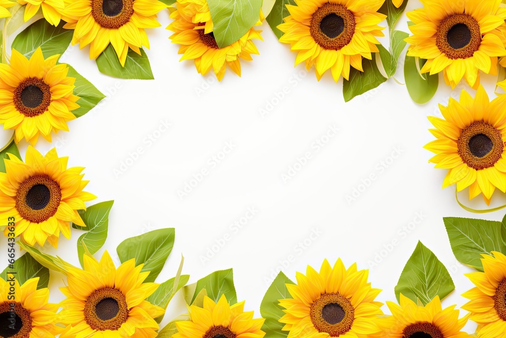 Sunflower Background with copy shape. Sunflower Background with copy shape.