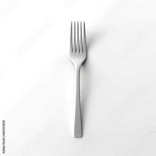 3d render illustration of a fork isolated on white background
