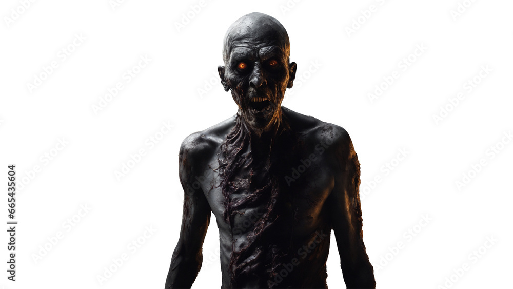 Scary zombie on transparent background PNG Scary zombie on transparent background PNG