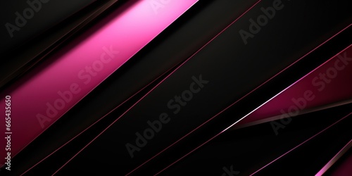 Pink and black abstract modern background with diagonal lines or stripes and a 3d effect. Metallic sheen.