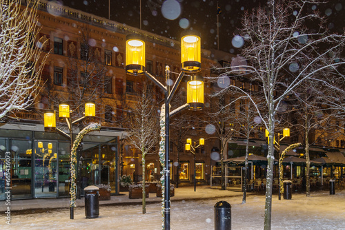 Photography christmas lights in stockholm