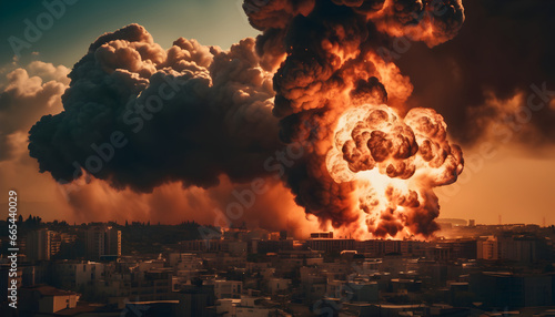 Big explosions featuring Israeli military operations 