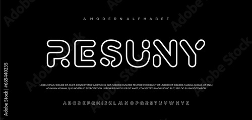 letters font Elegant awesome minimalist geometric typeface design photo