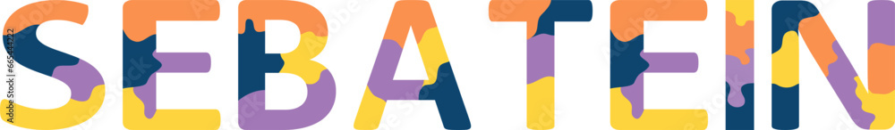 Sebatein Colorful 3d Abstract Text name Sebatein Colorful 3d Abstract Text name