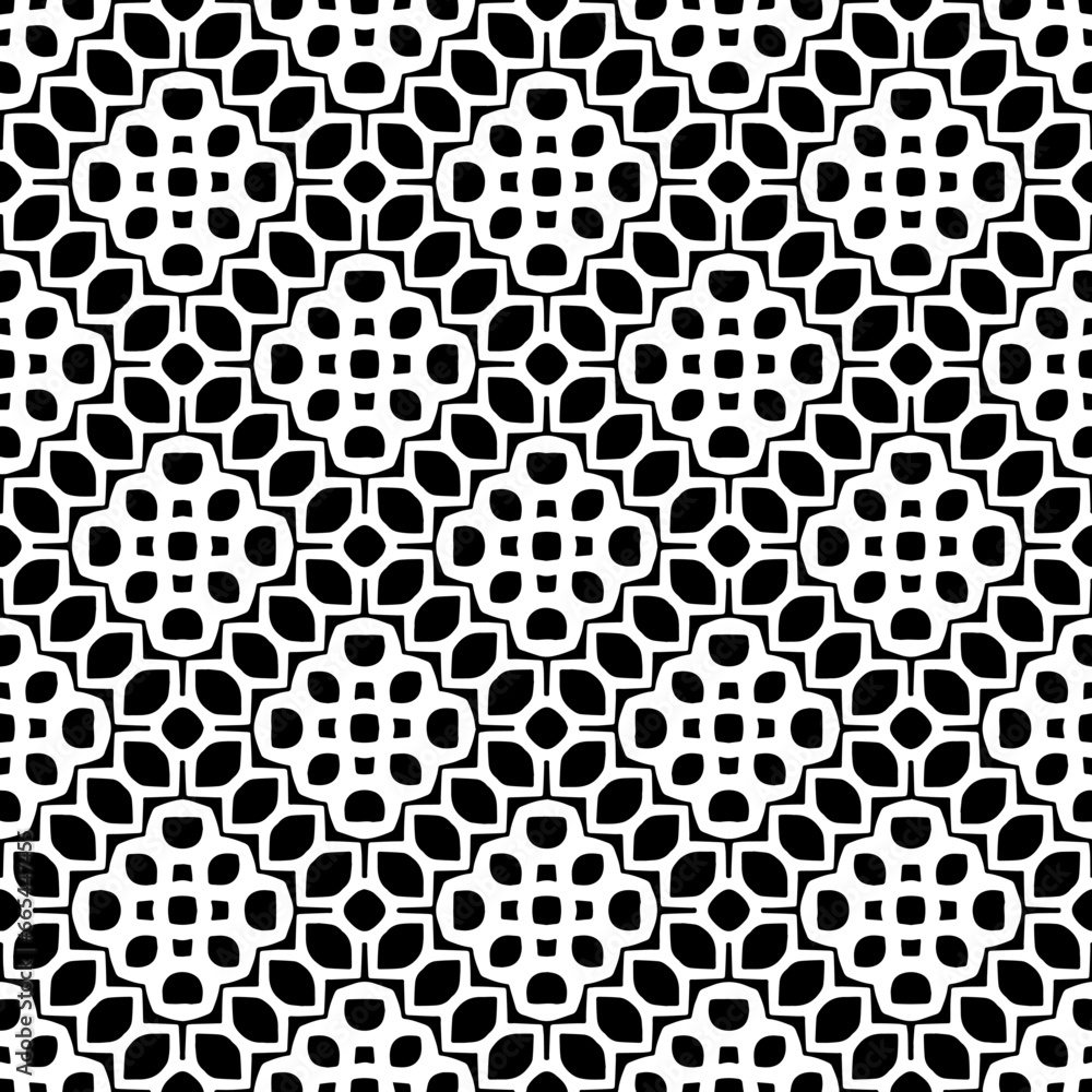 White background with black pattern. Seamless texture for fashion, textile design, on wall paper, wrapping paper, fabrics and home decor. Simple repeat pattern.
White background with black pattern. Seamless texture for fashion, textile design, on wall paper, wrapping paper, fabrics and home decor. Simple repeat pattern.