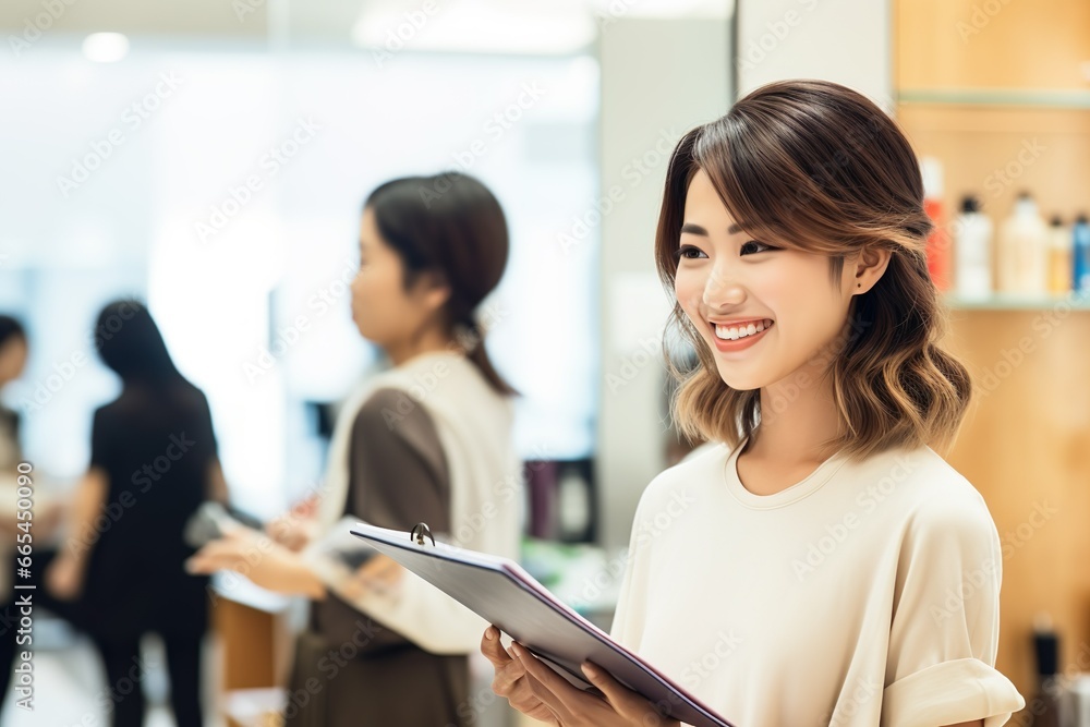 サロン受付の女性イメージ01 サロン受付の女性イメージ01