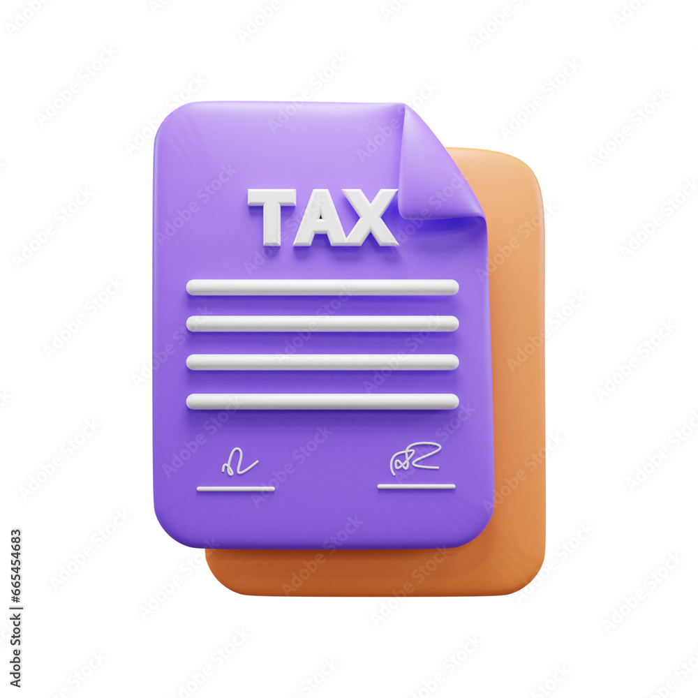 Business Tax Document 3d illustration or Government tax paper 3d icon illustration or Vat paper 3d icon illustration Business Tax Document 3d illustration or Government tax paper 3d icon illustration or Vat paper 3d icon illustration