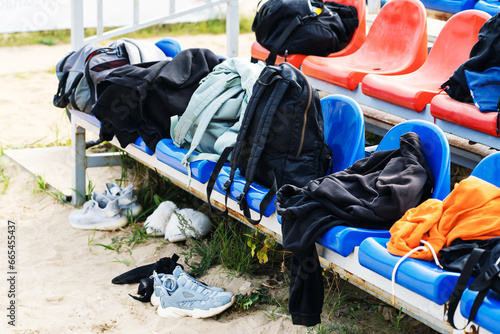 Foto Outdoor locker room at a sports stadium