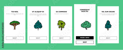 rainforest jungle amazon nature onboarding mobile vector. forest landscape, brazil tree, green asia, environment river, beautiful wild foliage rainforest jungle amazon nature Illustrations