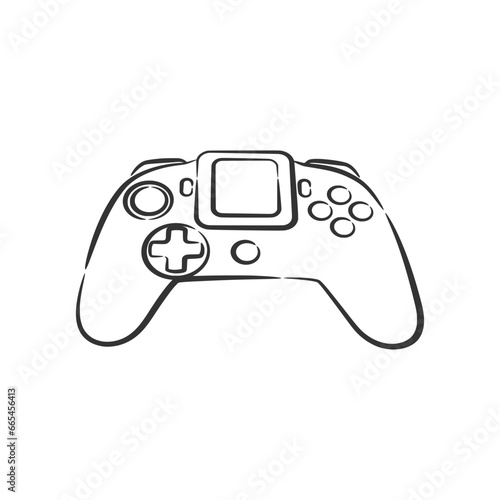 Vintage retro joystick gamepad video game controller