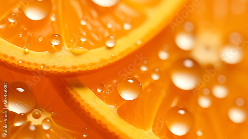 Closeup of waterdrops on orange