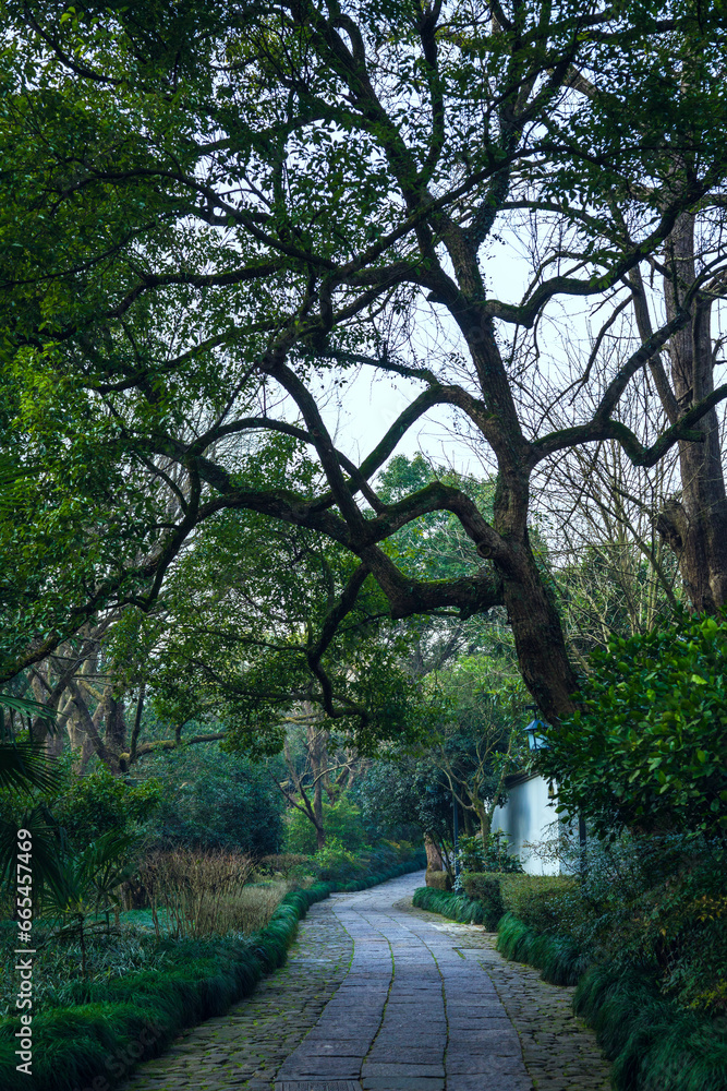 Fototapeta premium Yongfu Zen Temple, Hangzhou City, Zhejiang Province-Classical Garden Scenery