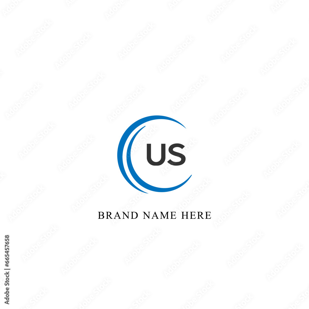 US logo. U S design. White US letter. US, U S letter logo design. Initial letter US linked circle uppercase monogram logo. U S letter logo vector design. 