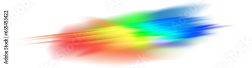 Iridescent crystal leak glare reflection effect. Optical rainbow lights, glare, leak, streak overlay. Falling confetti. Colorful lenses and light flares with transparent effects. PNG.