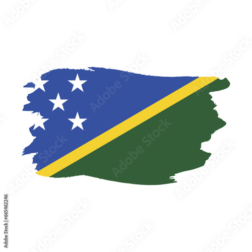 National flag of Solomon Islands with brush stroke effect on white background Free Download National flag of Solomon Islands with brush stroke effect on white background - GFXLoad
