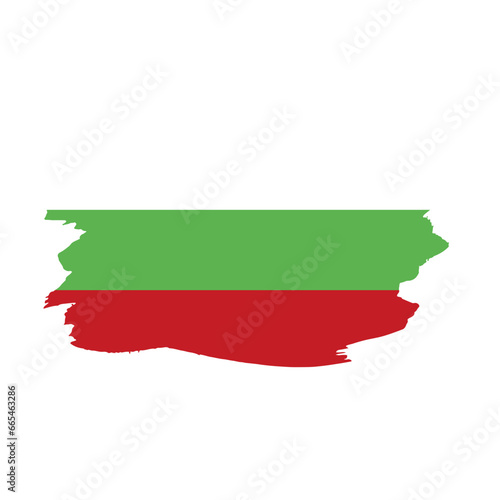 Free Download National flag of  Bulgaria with brush stroke effect on white background - GFXLoad