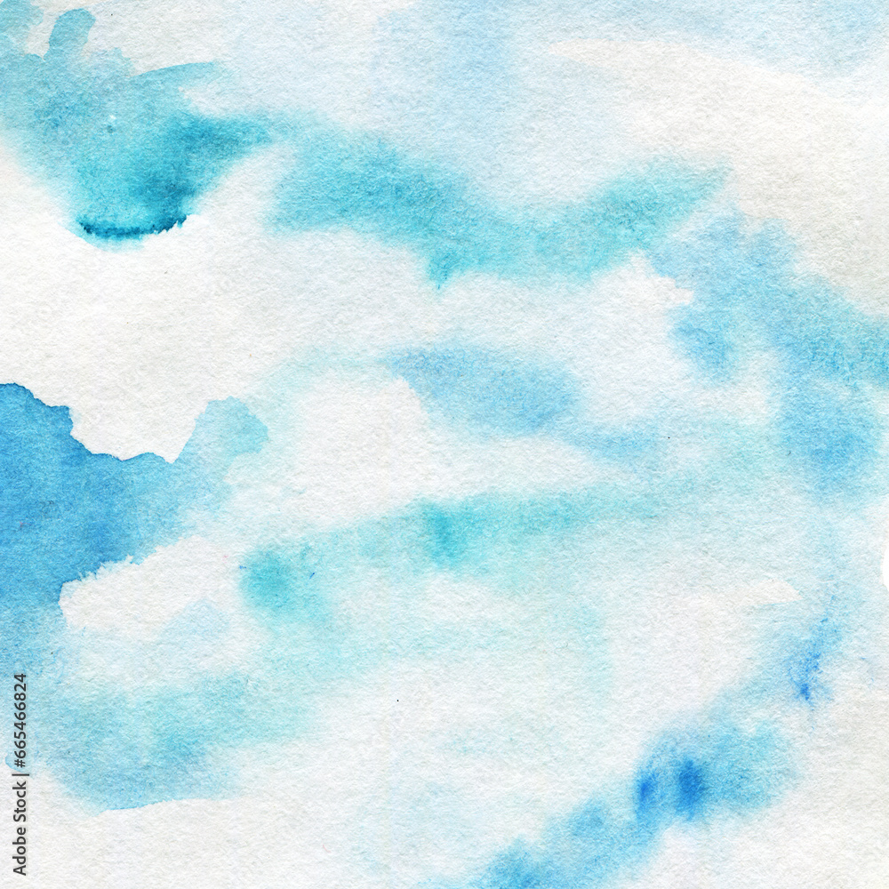 Traditional watercolor abstract skyscape