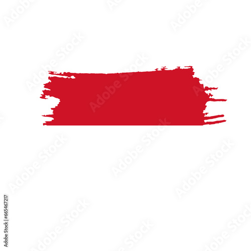 National flag of MONACO with brush stroke effect on white background