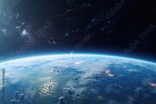 Earth View from Space Station