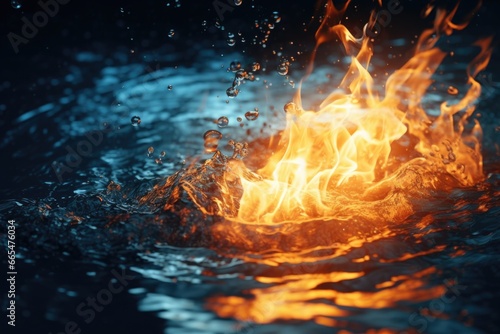 Fire in the Water Close Up