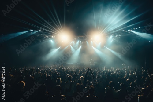 Group of People Standing in Front of Stage