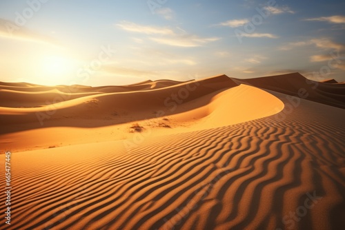 Sunset over Sand Dunes