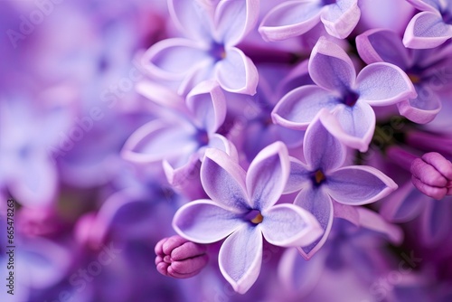 Lilac blossom macro background with copy space. © MdBepul