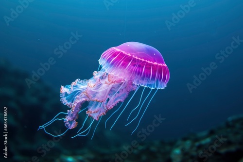 Mauve stinger purple jellyfish.