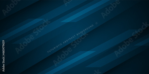 Dark blue futuristic abstract background template vector with shiny lines and shadow pattern. Blue background with cool pattern design. Eps10 vector