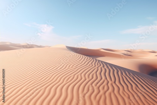 Desert Sand Dunes and Blue Sky